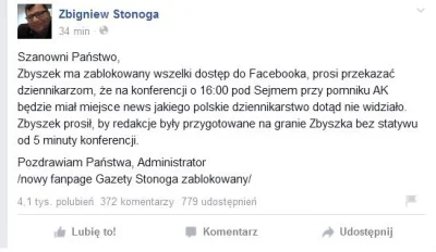 crackhack - Bedzie gdzieś transmisja na zywo z konferencji Stonogi o 16? podobno ma p...