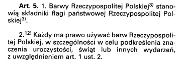 polskiniko - Dz.U. 2005 nr 235 poz. 2000 - Ustawy o godle, barwach i hymnie Rzeczypos...
