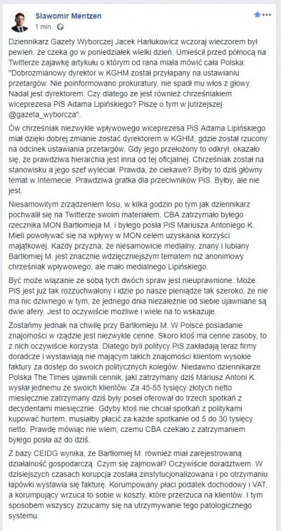 rzep - Podobnie opisał to Sławomir Mentzen na FB: