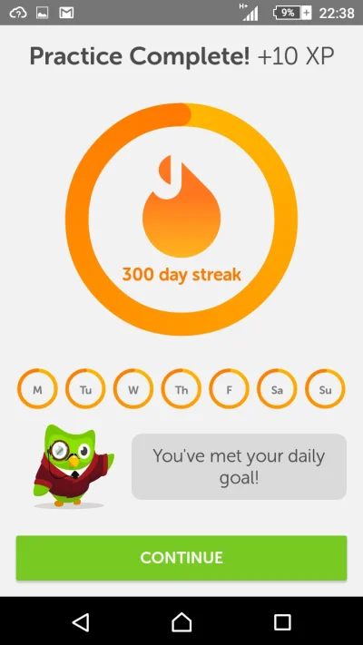 dad1111 - Ostatnio nie robię zbyt wiele na duolingo, ale udało mi się wybić 300dni.

...