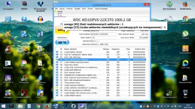 Czesterek - Sprawdziłam dysk Cristal Dyskiem i wyszło mi tak. Dodam że nowy bo na gwa...