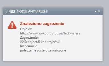 zartysieskonczyly - @Moderacja @wykop @m_b @as @a_t 
nod32 antivirus 8.0.319.1 pokaz...