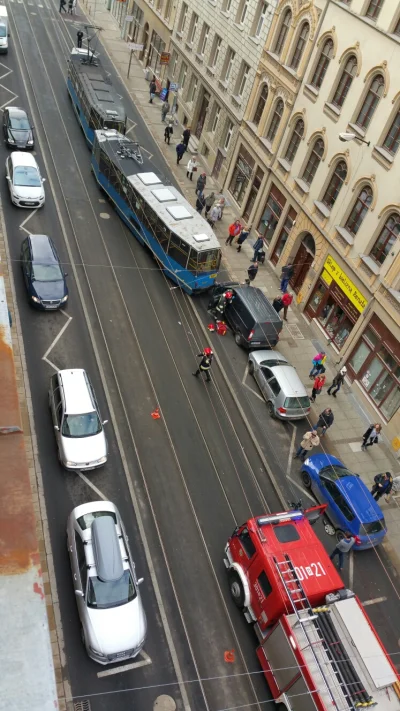 Stachu29 - #wroclaw #krupnicza #wypadek 

Takie widoki z biura mam