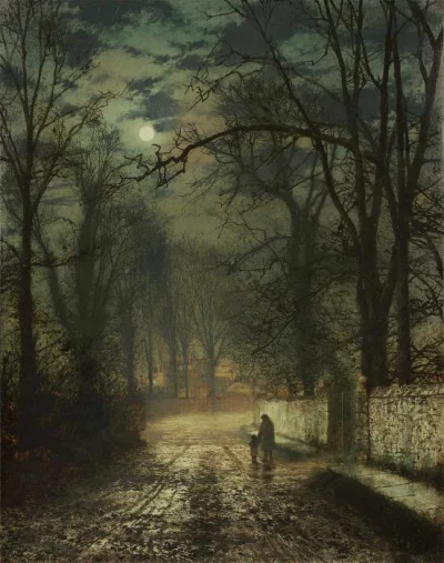 arsaya - John Atkinson Grimshaw, A moonlit lane, 1874
#malarstwo #sztuka #obrazy