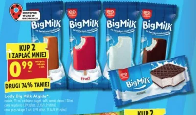 Szimu - big milki w biedronce 1zl/sztuke przy zakupie 2, idealne dla #mikrokoksy #mir...