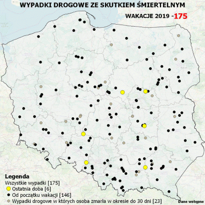 Birbirgo13 - MAPA WYPADKÓW DROGOWYCH ZE SKUTKIEM ŚMIERTELNYM - WAKACJE 2019

Minął 23...