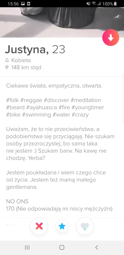 x.....3 - Empatyczna, otwarta, z bąbelkiem, ale nie bądź niski xD
#badoo #tinder #po...