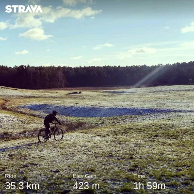 reddin - Chłodno, miejscami ślisko, ale błoto trochę zamarzlo I jakoś poszło.
#cyclin...