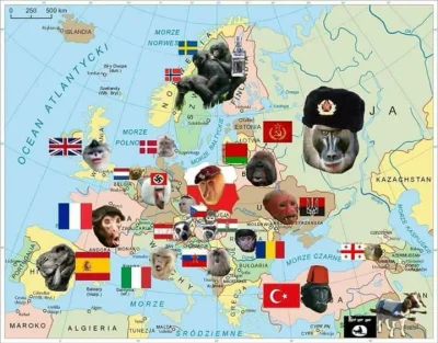 BobMarlej - Teraz cała Europa ma swoje małpy.
#polak #nosaczsundajski #europa #mapa