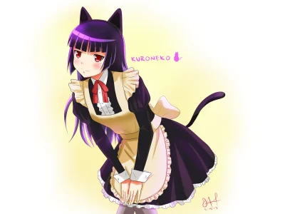 Hajak - ( ͡º ͜ʖ͡º) 
#randomanimeshit #oreimo #kuroneko #rurigokou @BlackReven #maid