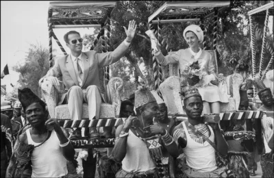 ozzmann - Belgijska para królewska podczas wizyty w Kisangani, Zair (Kongo) 1970 rok