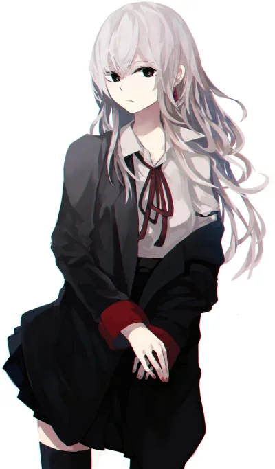 S.....z - #randomanimeshit #originalcharacter #blackeyes #longhair #greyhair #zakolan...