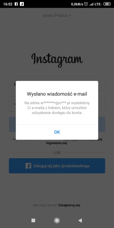 kinga-cebulska - #instagram #haker ##!$%@? // Aplikacja Instagrama wylogowała moje ko...
