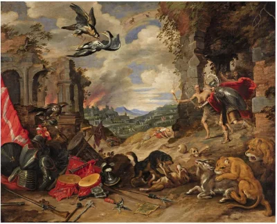Agaress - Jan Brueghel (młodszy) - Allegory of War, 1640–1649


#sztuka #malarstwo...