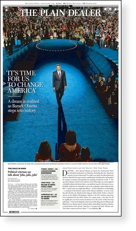 eofek - #architekturainformacji, #design obama front pages - gazety znikają, za to pr...