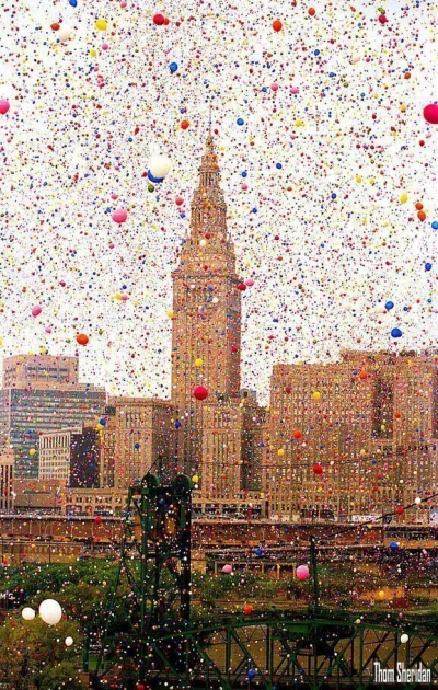Pshemeck - Cleveland 1986. Ponad 1,5 miliona balonów wypuszczonych jednocześnie.

#cl...