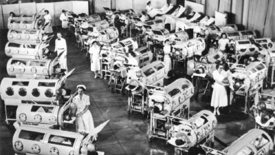 Andreth - Zdjęcie na dziś - sala pełna dzieci po polio w "żelaznych płucach".

#szc...