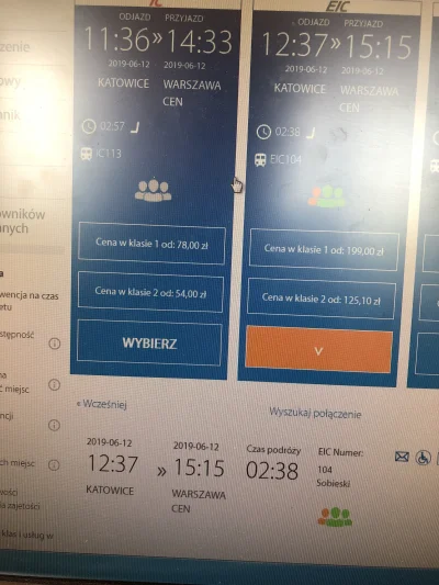 igi201 - @Ramone: Wszystkie tańsze pociągi, które jadą poniżej 3 godzin. Np przyszła ...