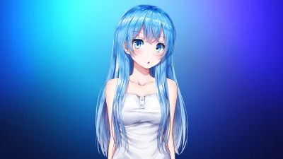 Azur88 - #randomanimeshit #anime #originalcharacter #longhair #bluehair #blueeyes #si...