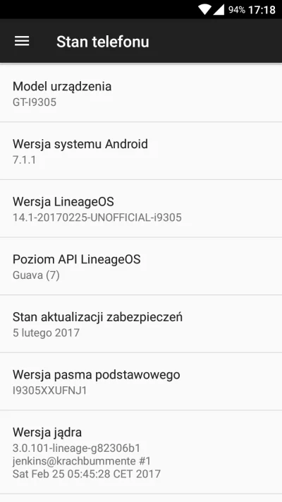 Marc0 - Android 7.1 na leciwym Galaxy S III, czuje dobrze smartfon.

#android #tele...