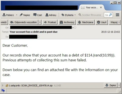 ekanwro - Piękny randomowy #spam dziś dostałem. 

#internet #bezpieczenstwo #hackin...