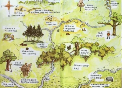 Polonus - Mapka przedstawiająca stumilowy las z Kubusia Puchatka ( ͡° ͜ʖ ͡°)
#las #b...