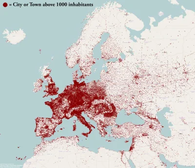 Davidkom - Miejscowości w Europie liczące powyżej 1000 mieszkańców

#mapy #europa