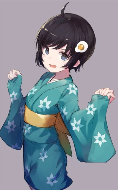 Pewpewpew - #randomanimeshit #monogatari #tsukihiararagi #kimono artysta: #rollokashi...