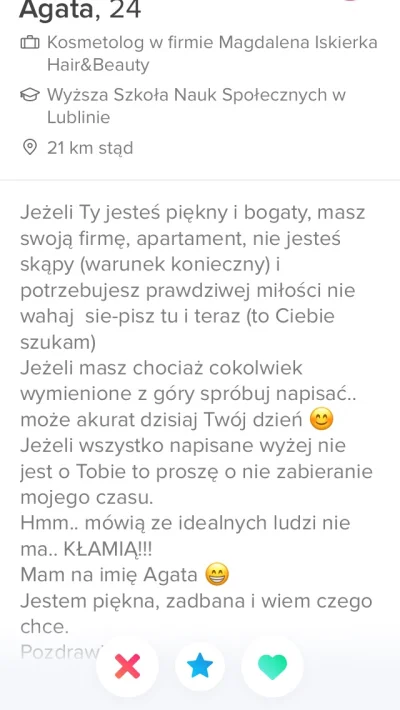 Camel665 - Lel jakie wymagania xD
#tinder