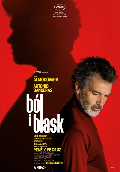 GutekFilm - Przedstawiamy polski plakat do nowego filmu Pedro Almodovara "Ból i blask...