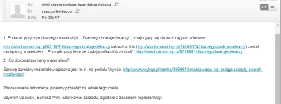 Watchdog_Polska - Wiele osób wczoraj pytało i plusowało, więc zapytaliśmy o podmianę ...