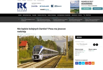 M.....5 - Apropo wczorajszej dyskusji na mirko. Rynek-kolejowy.pl donosi, że Pesa bar...