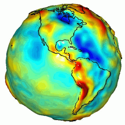 kornel15e - Mapa ziemskiej grawitacji 
#ciekawostki #ziemia