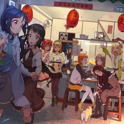 Banri - #randomanimeshit #hanamarukunikida #diakurosawa #rubykurosawa #kananmatsuura ...