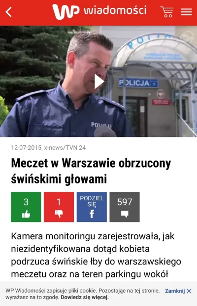 G.....t - >Kobieta kładzie w meczecie głowę świni 
Lewaki: co za idiotka, nietoleranc...