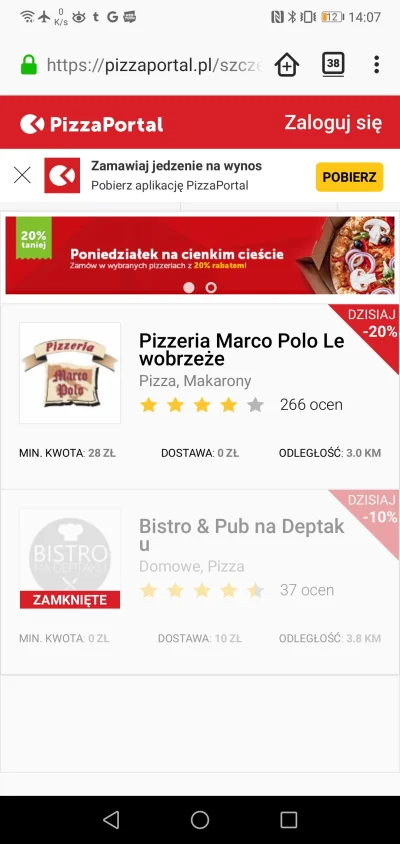 Clear - #szczecin #pizzaportal #heheszki #promocje

Dostalem wiadomość, że dziś 20% t...