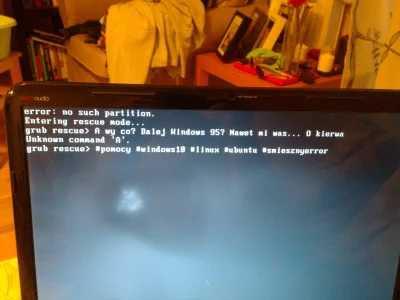 KURDEFIKSJAPI3RDU - Nawet mnie to nie dziwi xD 
#windows10 #ubuntu #pomocy