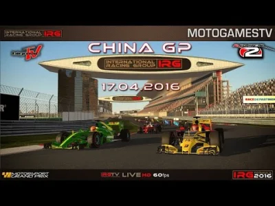 IRG-WORLD - Już dziś wieczorem o 21 seria IRG Formula 2016 ściga się w Chinach!
Zapr...