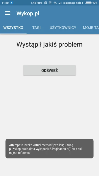 Leijun - Ma ktoś podobny problem? Dzieje się tak po wejściu w zakładkę mój wykop