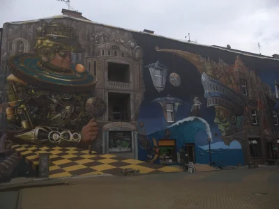 Regeneriusz - Nowe miejsce pielgrzymowania w Częstochowie, mural wykonany przez malar...