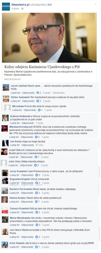 saakaszi - Czytelnicy niezależnej.pl o odejściu Ujazdowskiego z Pis: "niech #!$%@?", ...