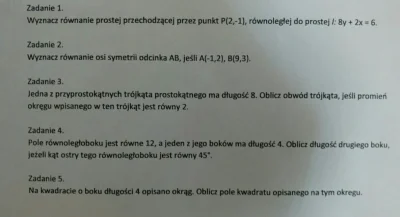 NienawidzeWymyslacNickow - #matematyka
Mircy jak rozwiązać te zadania? Z góry dziękuj...