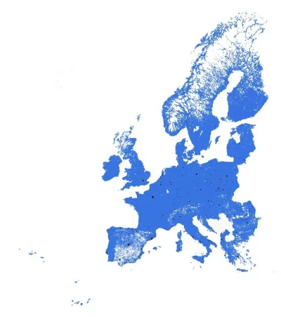 Gumaa - Mapa przedstawia gęstość zaludnienia Europy (no prawie całej ( ͡° ͜ʖ ͡°)).
C...