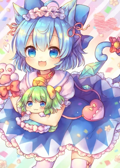 bakayarou - (｡◕‿‿◕｡)
#randomanimeshit #touhou #cirno #daiyousei #nekomimi #kemonomim...