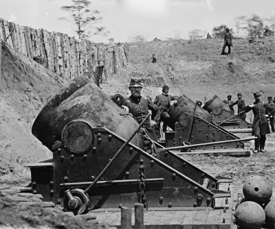 cesar90 - Bateria 13-calowych (330 mm) moździerzy oblężniczych podczas oblężenia York...