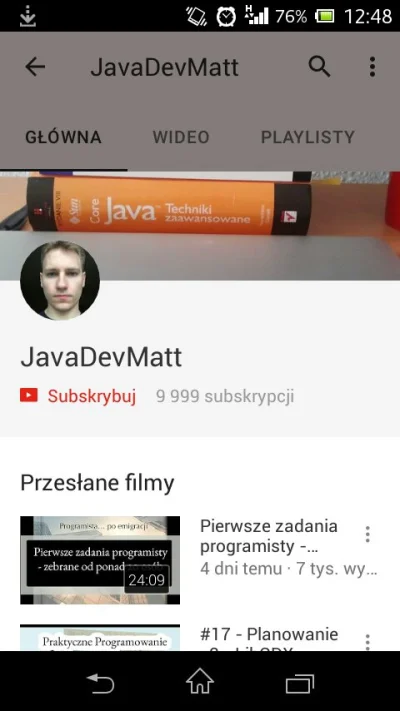 m.....d - ( ͡° ͜ʖ ͡°) 10 k 
@JavaDevMatt