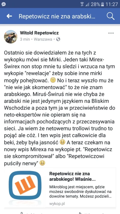 Liesbaum - @60groszyzawpis: Okazuje się, że wbrew opinii witka(celowo z małej) ten ar...