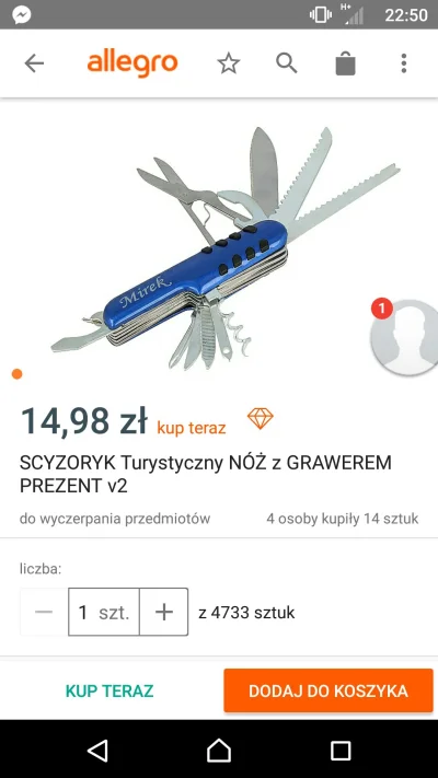 I.....P - @SzymekDebil62356 Taki scyzoryk za 15 zl z nickiem wygrywajacego. Polaki si...