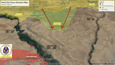 DowolnyNick - Deir ez-Zor.
Oficjalna mapka od Syriac Military Council pokazująca pos...
