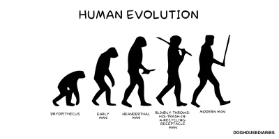 wiecejszatana - Wszyscy znamy ten obrazek, tak działa ewolucja, zasadniczo nie działa...